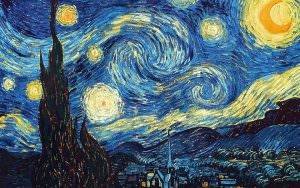 Schilderij in de nacht
